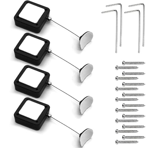 4Pcs 6.6FT Retractable Remote Control Tether with Adjustable Leash, TV Remote Tether for TV and DVD, Never Lose TV Remote Again - size: 4PCS-6.6FT