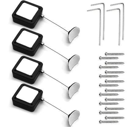 4Pcs 6.6FT Retractable Remote Control Tether with Adjustable Leash, TV Remote Tether for TV and DVD, Never Lose TV Remote Again - size: 4PCS-6.6FT
