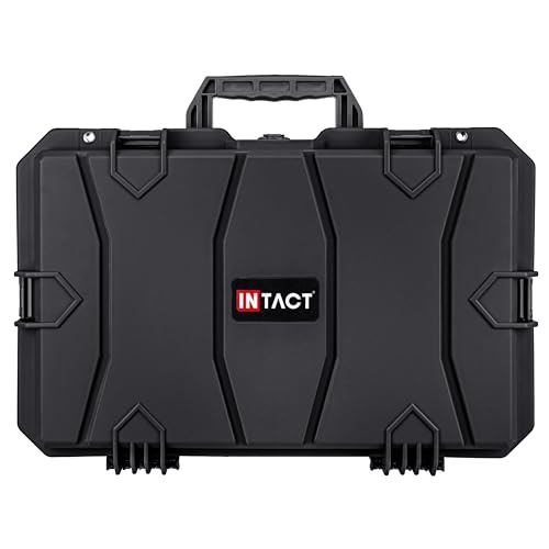Eylar 21.6" Intact Series Carry-On Hard Camera Case, Lightweight and Durable Stacker Design with Foam (Black) - color: Black