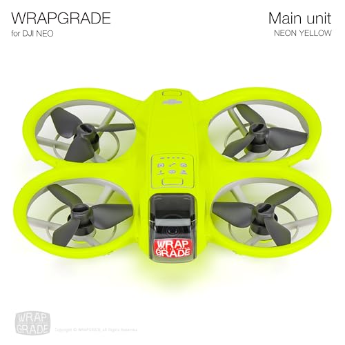 WRAPGRADE Skin Sticker compatible with DJI NEO Full Wrap (Neon Yellow) - color: Neon Yellow