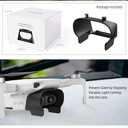 Mavic Mini Accessories Gimbal Camera Protector Hood,Lens Cover Guard for DJI Mavic mini, Mini 2 Camera - color: Black