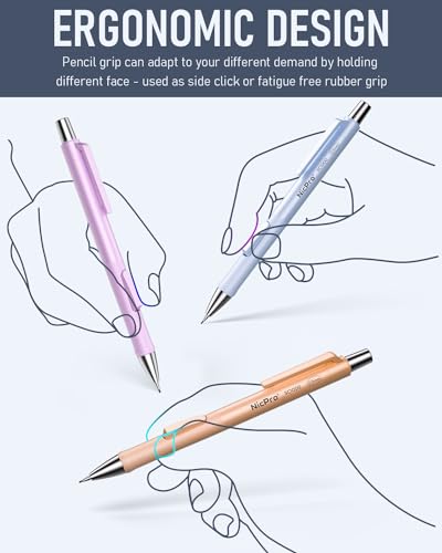 Nicpro 8 Pack Pastel Mechanical Pencil 0.5mm, Cute Pencils Fast Click - style: 8PCS-0.5mm