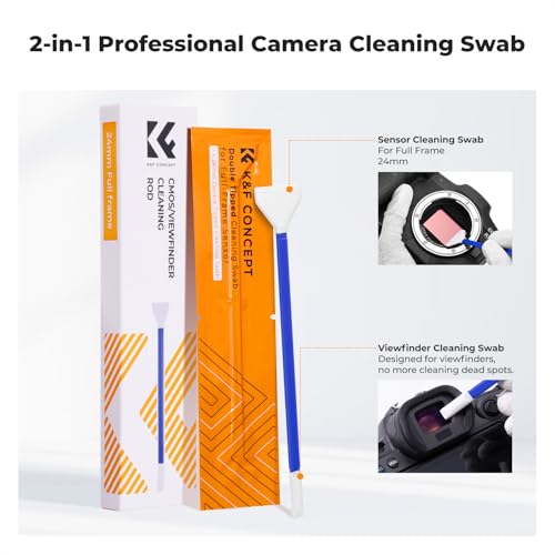 K&F CONCEPT 24mm Full-Frame Sensors Cleaning Swabs,with 5 Pack Swabs