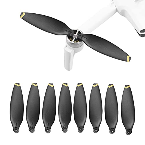 Mini Drone Propeller Set, Low Noise Drone Propeller, Dynamic Balance Test, Propeller Blades Replacement Accessories for X8 Mini, 8 Pieces/Set(Golden)