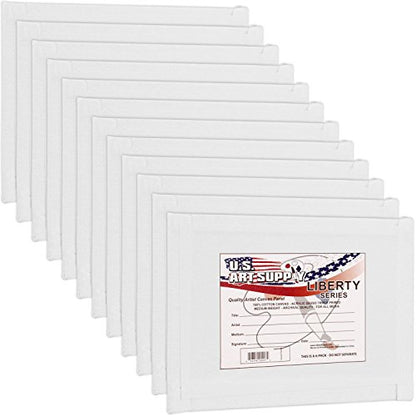 U.S. Art Supply 4 X 6 Inch Art Canvas Board Panels 12 Pack - 8 Ounce - size: 4" x 6"