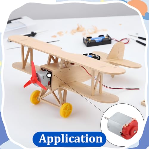 Soulchen 8 Set 157 Pcs Dc Motors Kit, Mini Hobby Electric Motor 3v -6v Electric Rectangular Mini Motor with Propellers Plastic Gears Aa Battery Holder Rocker DIY Science Project Kit for DIY Projects