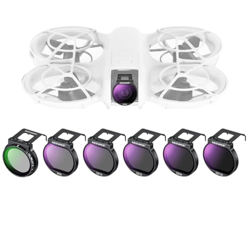 Neewer Filter Set for NEO Drone, 6 Pack CPL/ND8/ND16/ND32/ND64/ND128 Neutral Density Circular Polarizer Drone Accessories Slim Multicoated HD Optical Glass Compatible with DJI NEO, FL-N30 - size: Neo Metal, style: 6 Pack ND+CPL
