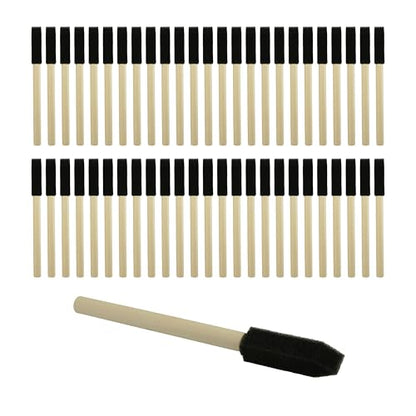 50pcs 1/2" Foam Brush with High Density Foam, mini Foam Brush - size: 1/2 inch 50pcs