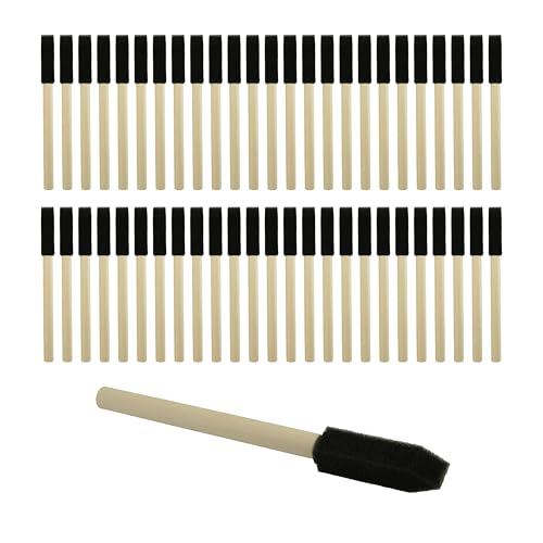 50pcs 1/2" Foam Brush with High Density Foam, mini Foam Brush - size: 1/2 inch 50pcs