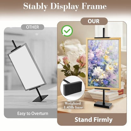 AZEAM 29" Adjustable Tabletop Easel Stand, Black Metal Easel for Display - size: 29 inch