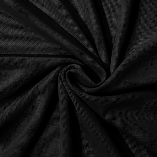 Horbaunal 4-Way Stretch Mesh Fabric by The Yard, Black 1 Yard - color: Black, size: 1 Yard