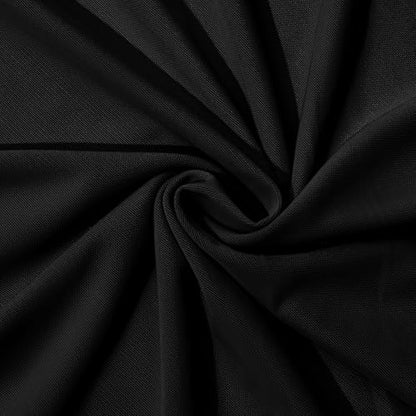 Horbaunal 4-Way Stretch Mesh Fabric by The Yard, Black 1 Yard - color: Black, size: 1 Yard