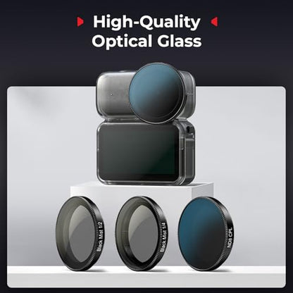 SmallRig Nano Filters Kit for DJI Osmo Nano, Including 1/2 Black Diffusion Filter, 1/4 Black Diffusion Filter, and ND8-CPL Polarizing Filters - style: Black Mist & ND8-CPL Kit