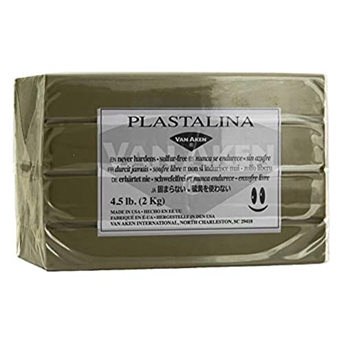 Van Aken Plastalina Non-Hardening Modeling Clay 4.5 Lb. Sculpture Gray