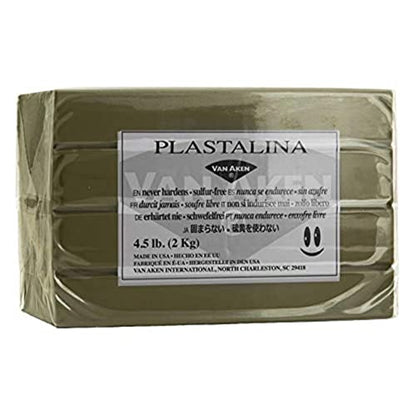 Van Aken Plastalina Non-Hardening Modeling Clay 4.5 Lb. Sculpture Gray
