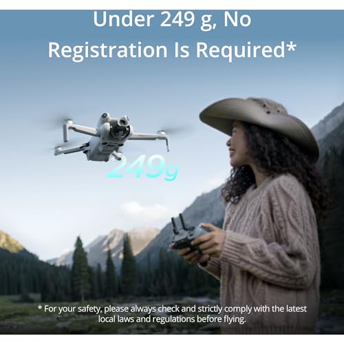 DJI Mini 4 Pro Drone Fly More Combo Plus with RC 2 Controller (With Screen) Folding Drone with 4K Video, Under 249g, 45 Mins Flight Time, Vision Sensing 3 Batteries Bundle with 2x 128GB Memory Card, CPS 2 Year Warranty + Pilot Kit