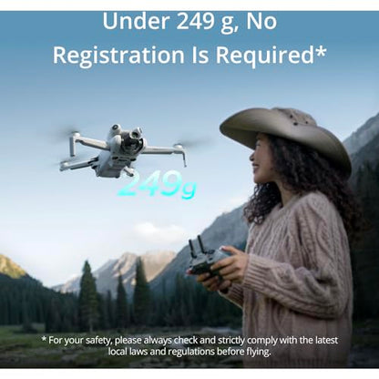 DJI Mini 4 Pro Drone Fly More Combo Plus with RC 2 Controller (With Screen) Folding Drone with 4K Video, Under 249g, 45 Mins Flight Time, Vision Sensing 3 Batteries Bundle with 2x 128GB Memory Card, CPS 2 Year Warranty + Pilot Kit