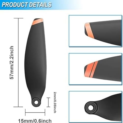 Mini 2/SE/4K Propellers Ultra-Quiet, High-Performance Replacement Blades (4 Pairs + 12 Screws)