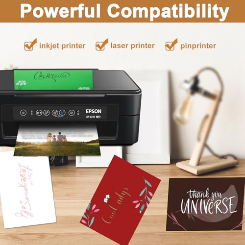 Silunkia 40 Sheets White Cardstock 8.5 x 11 Printer Paper 75lb - color: White