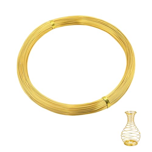 18 Gauge Aluminum Craft Wire, 164FT 1mm Gold Bendable Metal Wire - size: 18, style: Gold