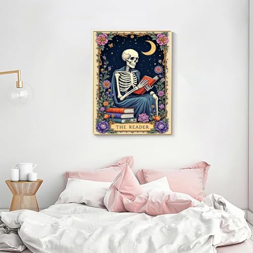 Skull Diamond Art Kits for Adults Funny Diamond Painting Kit for Beginner - color: DP03845