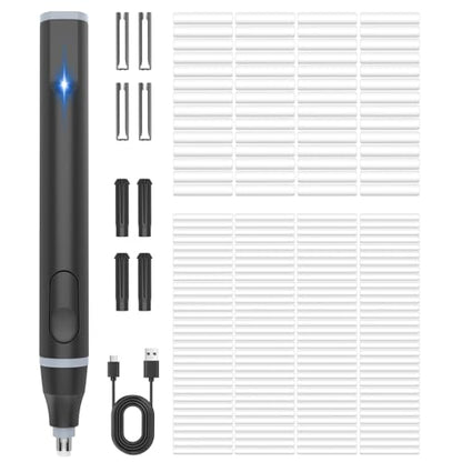 Electric Eraser, USB C Rechargeable Pencil Eraser with 220 Eraser Refills - color: Black