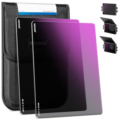 NEEWER 2 Pack ND0.9/1.8 (3/6 Stops) Square ND Filter, 4"x5.65" Dual Sided - style: ND0.9/1.8 (3/6 Stops)