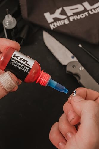 KNIFE PIVOT LUBE – Premium Knife & Gun Threadlocker - Medium-Strength Blue – Oil-Tolerant, Fast Curing – 10ml Precision Screw and Part Retaining Formula