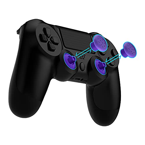 eXtremeRate ThumbsGear Interchangeable Ergonomic Thumbstick for PS5 Controller, for PS4 All Model Controller - 3 Height Domed and Concave Grips Adjustable Joystick - Purple - color: Purple