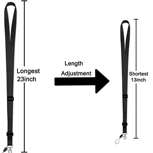 AMUU 6 Pcs Lanyard Adjustable Extend Length for ID Badges Holder - color: 6 Pack Lanyard