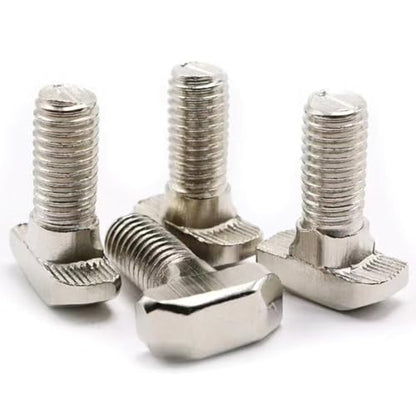 M5 x 25mm Metric Thread T Slot,Drop-in Stud Sliding T-Bolt,Hammer Head Bolt,T Screw Stud for 2020 Series Standard 6mm T-Slot Aluminum Extrusion Profile,Carbon Steel Nickel Plated (20-Series,20 Pcs) - size: 20-M5x25mm（20 Pcs）