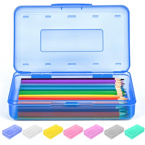Sooez Pencil Case, Pencil box, Crayon box, Back to School Supplies - color: A-Navy blue