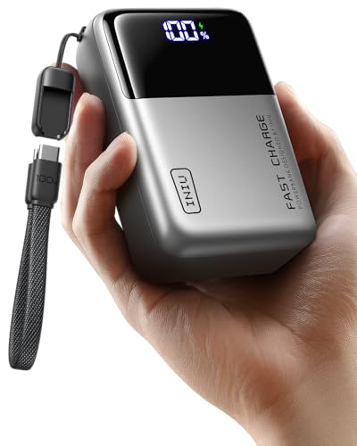 INIU Laptop Power Bank, Smallest 25000mAh 100W Fast Charging Battery Pack - color: Metallic Silver, size: Mini Size