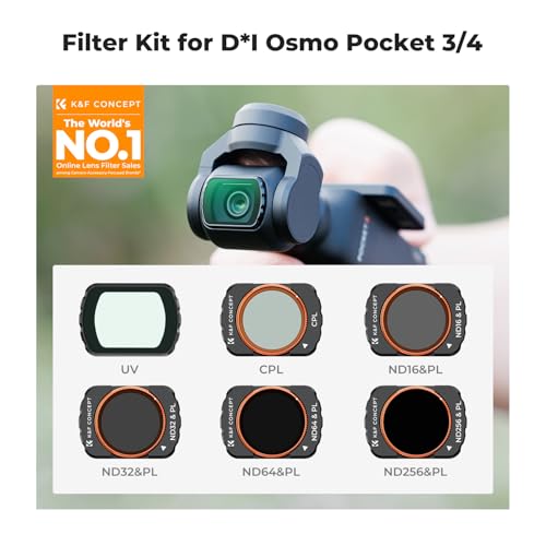 K&F CONCEPT 6 Pack UV+CPL+ND16/PL+ND32/PL+ND64/PL+ND256/PL Filter Set - style: 6-PACK