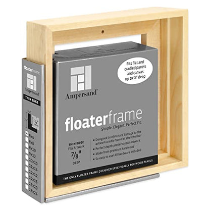 Ampersand Floaterframe for Wood Panels, 7/8 Inch Depth, Thin, 6x6 Inch, Maple (FTHIN780606M) - color: Maple Thin, size: 6"x6"