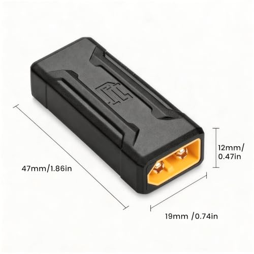 2 Pcs XT60 Drone Connector XT60 Male Plug to Male Plug Model Airplane Adapter for Drones,Lithium Batteries,Model Aircraft etc (Male to Male)