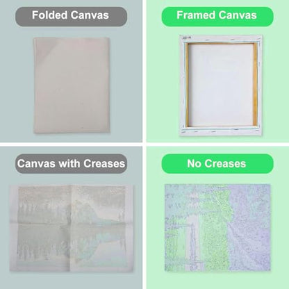 3 Pack Paint by Numbers Kit for Adults Framed Canvas, with Wooden Easel - color: YH-03