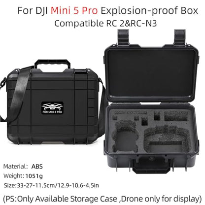 Mini 5 Pro Hard Carrying Case, Portable Travel Storage Case for DJI Mini 5 Pro Accessories for RC 2/RC-N3 Controller