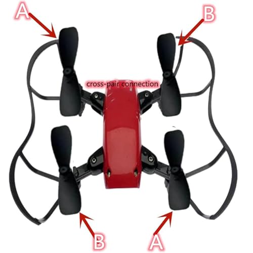 Mini quadcopter propeller, remote control aircraft propeller, mini propeller suitable for small and medium-sized unmanned aerial vehicles, 20 propeller props, 35, 37, 42, 46 mm, etc. (42mm/1.65in（黑色）)