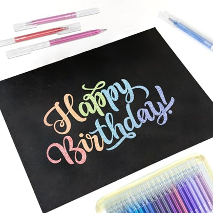 80 Colors Glitter Gel Pens Set High-Capacity - color: 80 colors