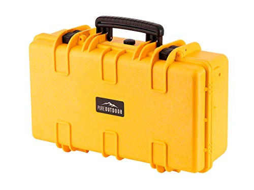 Monoprice Weatherproof Hard Case - 22in x 14in x 8in, Yellow with Customizable Foam, Shockproof, IP67, 20.3 Liter - color: yellow, size: 20.3 Liter