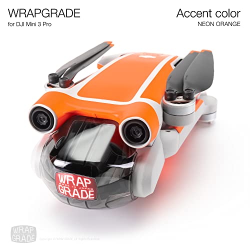 WRAPGRADE Skin Stickers Compatible with DJI Mini 3 Pro | Accent Color (NEON Orange) - color: Neon Orange