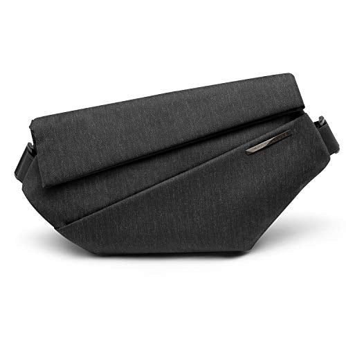NIID R1 EDC Sling Bag for Men: 5L-6L Expandable Capacity - color: Meteorite Black