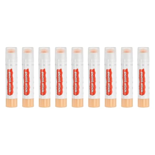 PATIKIL Solid Tempera Paints, 9 Pcs Washable Quick Drying Paint Sticks Paint Pens for Artists Beginners Art Supplies, Beige - color: Beige