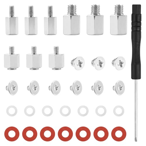 30 Pcs M.2 SSD Screws NVMe Standoff Kit for Asus MSI Gigabyte - color: 30 Pcs Silver M.2 Screw