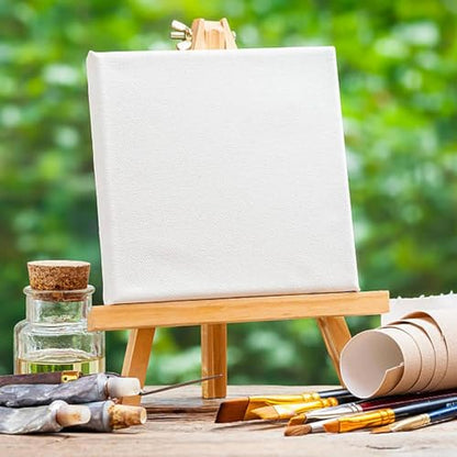 ANDES 9In Wood Tabletop Painting Easels 6 Pack, Arts & Crafts Display Stand - style: 4-pack