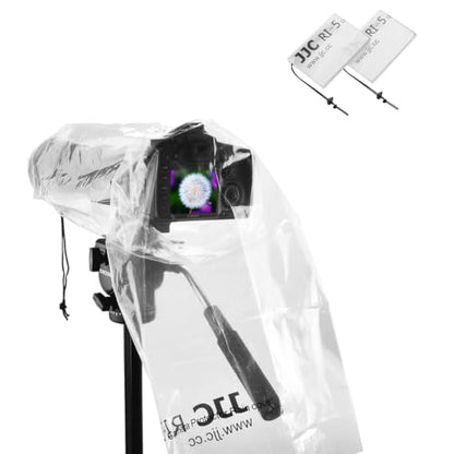 JJC Camera Rain Cover Sleeve for DSLR w/Lens up to 18", Waterproof, 2-Pack - color: 2-Pack