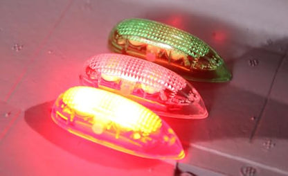 Viloga 3PCS/Set LED Light Kit for RC Plane Jet Airplane Aircraft Fix Wing Quadcopter, Rechargeable Red Green White LED Flashing Lights, Super Bright Little Light for Safe Dusk Flight