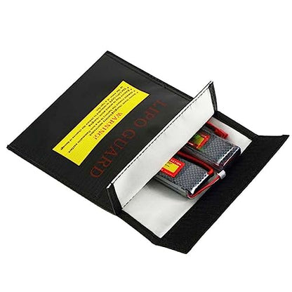 Dookoe-Lipo Guard Silver Lithium Charging Bag Safe Flame-Retardant Battery Bag（Black 18 * 23cm）-1pcs