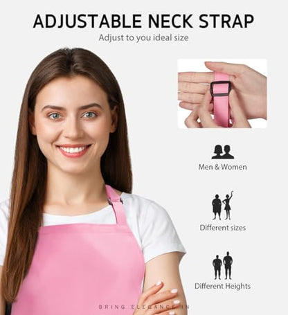 Syntus 12 Pack Apron with 2 Pockets for Men Women, Polyester, Multi-Color - color: Multicolor